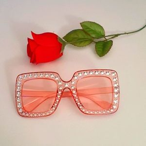Oversize Square Sparkling Sunglasses